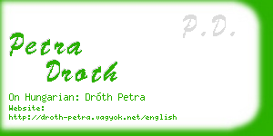petra droth business card